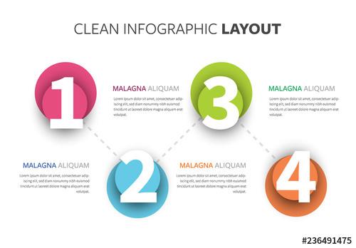 Infographic Layout With Multicolored Accents - 236491475 - 236491475