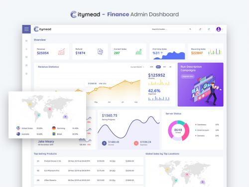 Finance Admin Dashboard UI Kit - finance-admin-dashboard-ui-kit