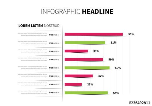 Green and Red Infographic Bar Graph Layout - 236492811 - 236492811