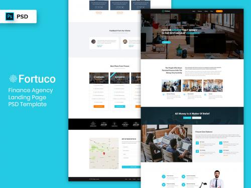 Finance Agency Landing Page PSD Template - finance-agency-landing-page-psd-template