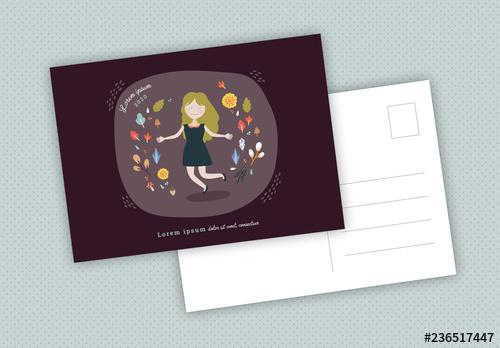 Illustrated Postcard Layouts - 236517447 - 236517447