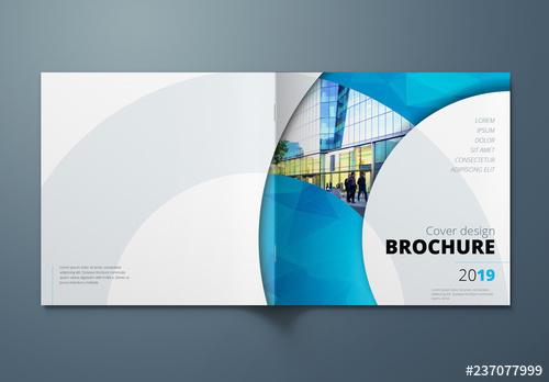 Square Business Report Cover Layout with Circle Elements - 237077999 - 237077999