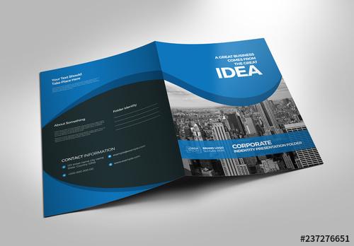 Blue Presentation Folder Layout - 237276651 - 237276651