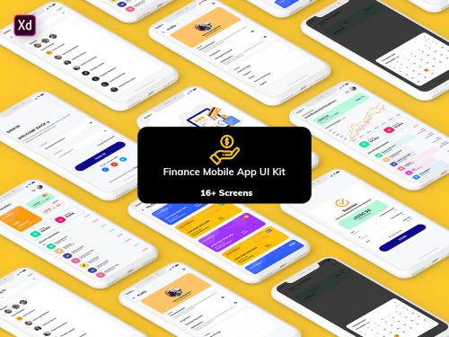 Finance Mobile App Template UI Kit Light Version (XD) - finance-mobile-app-template-ui-kit-light-version-xd