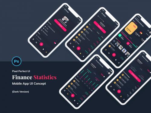 Finance Wallet Mobile App Ui Kit Dark Version - finance-wallet-mobile-app-ui-kit-dark-version