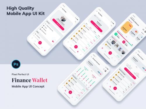 Finance Wallet Mobile App Ui Kit Light Version - finance-wallet-mobile-app-ui-kit-light-version