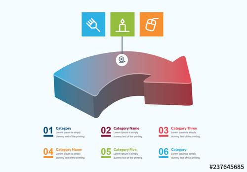 3D Arrow Infographic Layout - 237645685 - 237645685