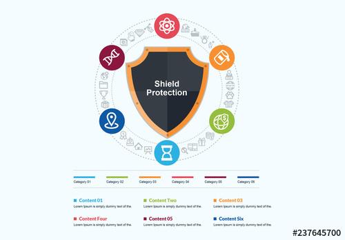 Shield Protection Infographic Layout - 237645700 - 237645700