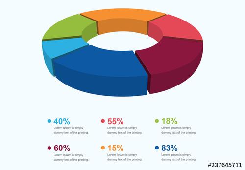 3D Pie Chart Infographic Layout - 237645711 - 237645711