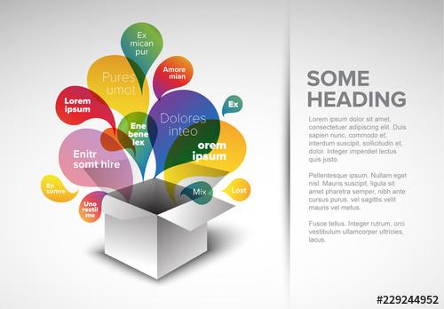 Infographic Layout with Colorful Box - 229244952 - 229244952