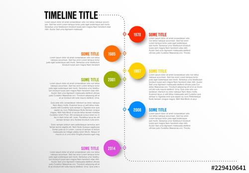 Multicolored Timeline Infographic Layout - 229410641 - 229410641