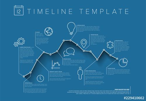 Blue Timeline Infographic Layout - 229410662 - 229410662