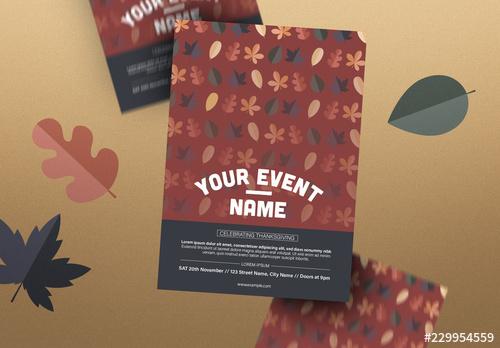 Autumn Event Poster Layout - 229954559 - 229954559