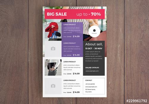 Shopping Sale Flyer Layout - 229961792 - 229961792