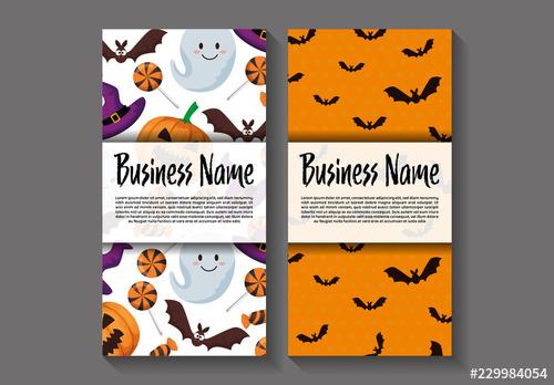 DL Flyer Layouts with Halloween Patterns - 229984054 - 229984054