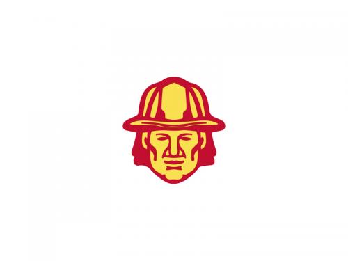 Fireman Head Front Retro - fireman-head-front-retro