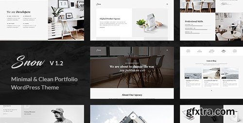 ThemeForest - Snow v1.3.3 - Minimal & Clean WordPress Portfolio Theme - 19347252