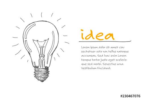 Infographic Layout with Light Bulb Illustration - 230467076 - 230467076