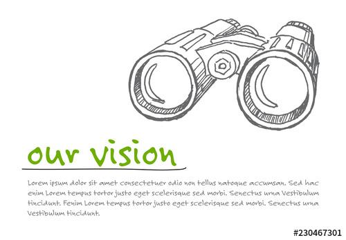 Infographic Layout with Binocular Illustration - 230467301 - 230467301