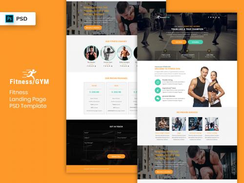 Fitness Landing Page PSD Template-02 - fitness-landing-page-psd-template-02