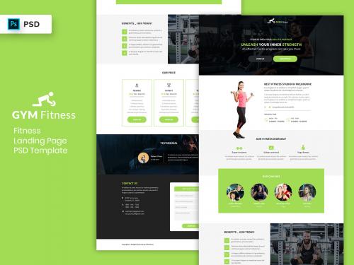 Fitness Landing Page PSD Template - fitness-landing-page-psd-template