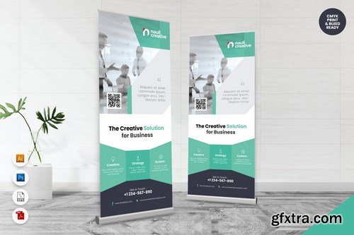 Creative Roll Up Banner AI & PSD Templates