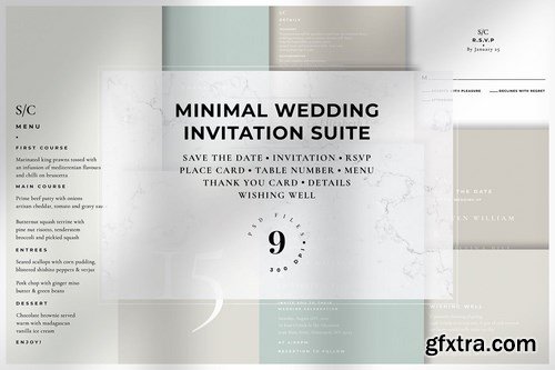 Minimal Wedding Invitation Suite