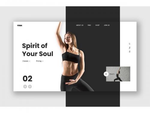 Fitness Training Hero Header Template - fitness-training-hero-header-template