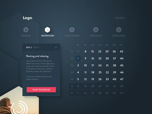 Fitness Web App - Calendar - fitness-web-app-calendar
