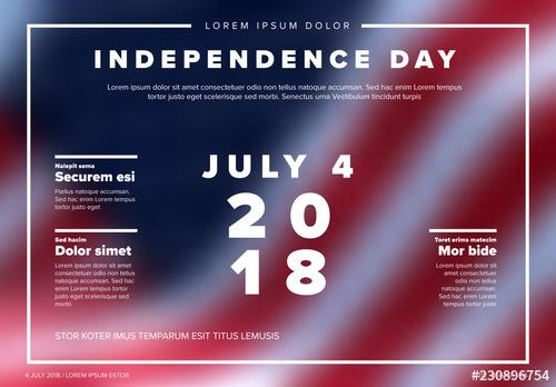 Independence Day Flyer with Flag - 230896754 - 230896754