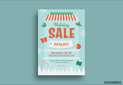 Holiday Sale Flyer Layout - 231040831 - 231040831