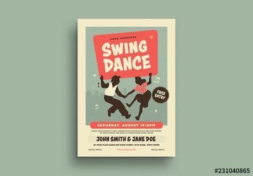 Swing Dance Event Flyer Layout - 231040865 - 231040865