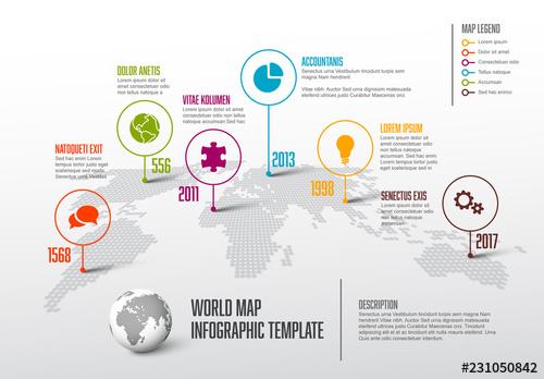 World Map Infographic Layout - 231050842 - 231050842