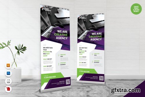 Creative Roll Up Banner AI & PSD Templates 2