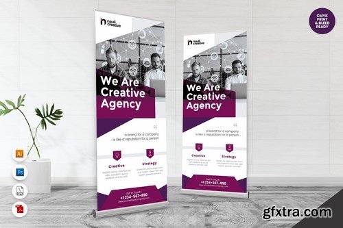 Creative Roll Up Banner AI & PSD Templates 2