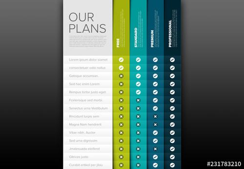 Tiered Service Plan Table Layout - 231783210 - 231783210