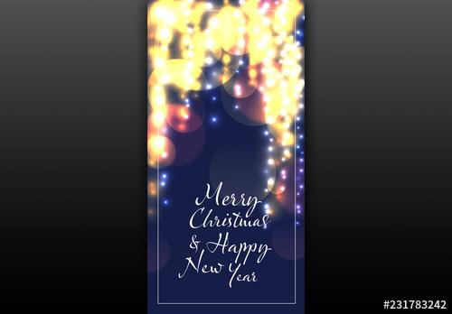 Holiday Web Banner with Lights Illustration - 231783242 - 231783242