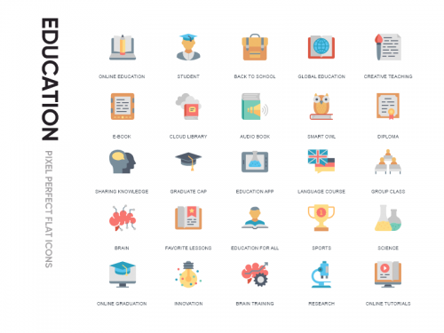 Flat Icon - EDUCATION - flat-icon-education