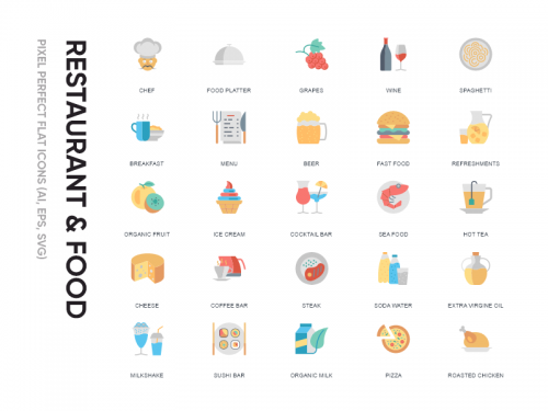 Flat Icon - restaurant & food - flat-icon-restaurant-food