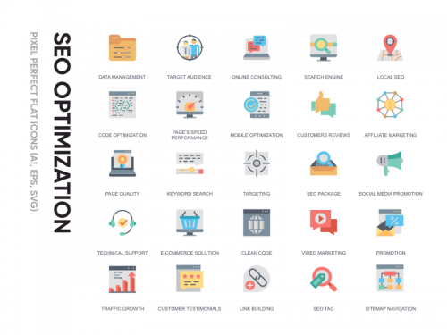 Flat Icon - Seo Optimization - flat-icon-seo-optimization