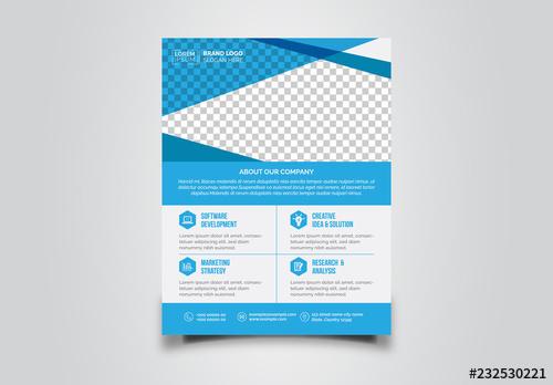 Blue Business Flyer Layout - 232530221 - 232530221