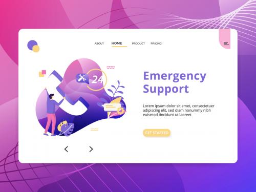 Flat Illustration Emergency Support - flat-illustration-emergency-support