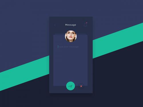 Flat Post Message App screen - flat-post-message-app-screen