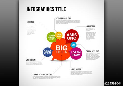 Speech Bubbles Infographic Layout - 224597044 - 224597044