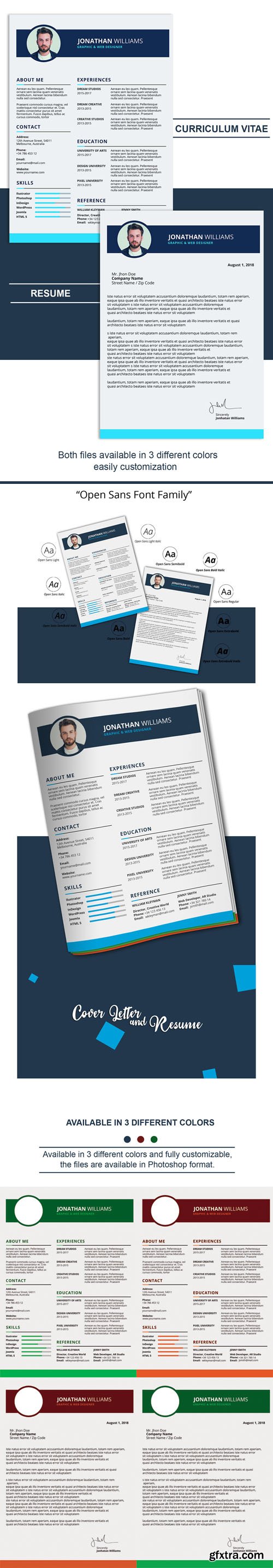 CV & Resume PSD Templates