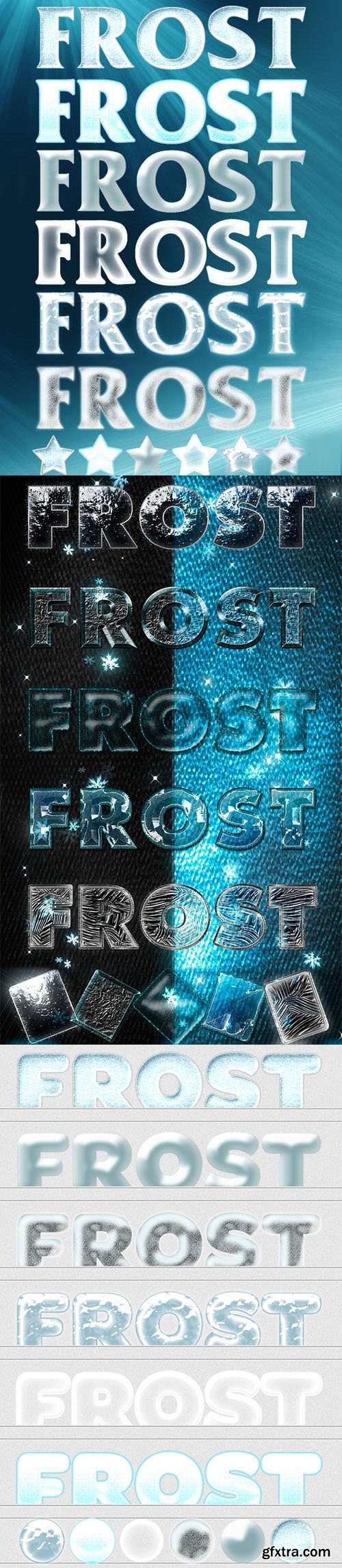 Winter Text Styles Collection for Photoshop