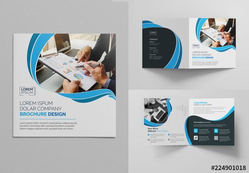 Square Bi-Fold Brochure Layout - 224901018 - 224901018