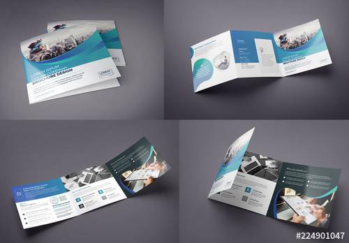 Square Tri-Fold Brochure Layout - 224901047 - 224901047