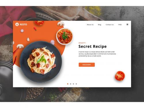 Food and Recipe Hero Header Template - food-and-recipe-hero-header-template