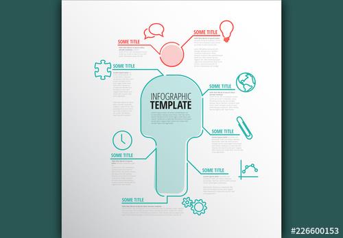 Red and Teal Infographic Layout with Illustration Elements - 226600153 - 226600153